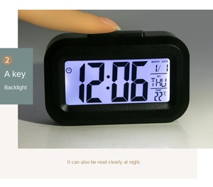 Jam <span class=keywords><strong>Alarm</strong></span> Multifungsi untuk Pelajar, Jam Elektronik Pintar untuk Meja Belajar, <span class=keywords><strong>Alarm</strong></span> Asrama - Product Image 6