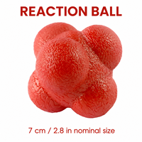 Balle de réaction TPR rouge de 7 cm pour la coordination œil-main et les exercices d'agilité