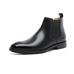 Invierno británico Vintage hecho a mano <span class=keywords><strong>Caballero</strong></span> Chelsea botas hombres <span class=keywords><strong>de</strong></span> moda cuero genuino Slip-on tobillo botín Color-pulido - Product Image 4