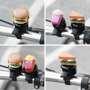 Dekorasyon çocuk çocuklar karikatür bisiklet zili çocuk dağ bisikleti evrensel çan Scooter <span class=keywords><strong>Mini</strong></span> bisiklet Burger Bell - Product Image 6