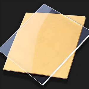 Échantillon gratuit de <span class=keywords><strong>plaque</strong></span> de <span class=keywords><strong>verre</strong></span> rigide en plastique transparent UV incassable feuille de <span class=keywords><strong>polycarbonate</strong></span> givré gaufré - Product Image 1