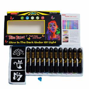Professional UV Glow Crayon for Body Painting Glow-in-the-Dark Halloween Graffiti Water-Soluble Face Painting for Holiday <b>Makeup</b> - Product Image 2