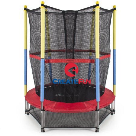CreateFun 55-Inch Steel & PVC Frame Home Trampoline with Protective Net for Kids (Unisex)