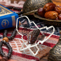 Supports de date islamiques vintage en acrylique compatibles avec le Ramadan et l'Aïd - Décoration de table géométrique arabe, supports de bureau pour le Ramadan