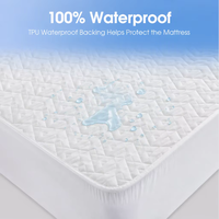 Protège-matelas en fibre de bambou, drap-housse à poches profondes, silencieux, respirant, anti-acariens, lavable en machine, convient aux matelas de 8 à 21 pouces