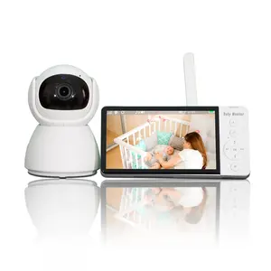 2024 5inch 720p Factory Digital Video Baby Monitor Large Capacity Battery Crying Detection New Baby Audio Camera Baby Monitor