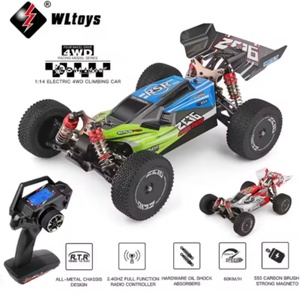 Voiture RC HOSHI haute vitesse 60 km/h, échelle 1:14, 144001, 2.4G, 4 roues motrices, avec carrosserie robuste, câble USB, Wi-Fi, chargeur inclus, cadeau de Noël - Product Image 1