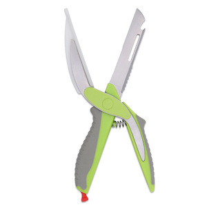 <b>Kitchen</b> <b>Scissor</b> Stainless Steel 6 In 1 Multi Purpose For Vegetables And Food Home Use Green Color Straight Head - Product Image 4