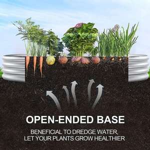 Jardinière surélevée modulaire en acier galvanisé VERTAK Premium, bac à plantes en métal réglable <span class=keywords><strong>pour</strong></span> l'extérieur, <span class=keywords><strong>pour</strong></span> légumes et fleurs - Product Image 5