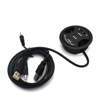 Hot Multifonctionnel Bureau Oeillet Forme Ronde USB HUB Splitter 1 à 3 Power Table Adaptateur De Montage pour PC