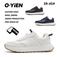 Chaussures classiques rétro pour hommes avec logo personnalisé, style décontracté, semelle épaisse, tige en cuir véritable, OEM/ODM, faible MOQ pris en charge
