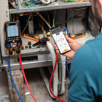 Testo 557s Smart Vacuum Kit 0564 5571 dengan Vacuum Nirkabel dan Probe Temperatur Penjepit