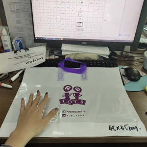 Sac fourre-tout en plastique HDPE biodégradable, écologique, personnalisé, fabriqué en Chine - Product Image 4