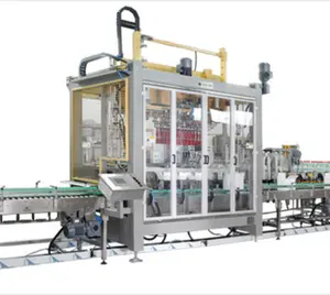 Fully automatic Carton Case packer with bottle divider tin cans pick up place carton packing machine