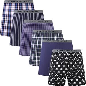 6-pack <strong>Men</strong> Woven Plaid Striped Patterns <strong>Boxers</strong> Underwear Premium Quality Shorts Custom Cotton <strong>Multipack</strong> Checked Boxershorts Man - Product Image 3