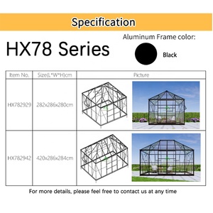 Serre hydroponique pour tomates <span class=keywords><strong>d</strong></span>'arrière-cour Orangerie Serre de jardin en verre - Product Image 2