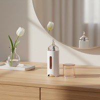 Flacon de crème pour les yeux Dalica Packaging ABS-PETG avec pompe sans air, finition dorée, design blanc luxueux et fenêtre de visualisation