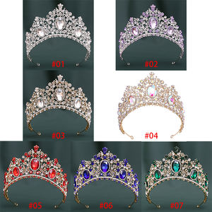 Euro-amerikan lüks taklidi alaşım düğün Tiara yüksek kalite gelin yarışmasında taç moda aksesuar yıldönümü için - Product Image 5