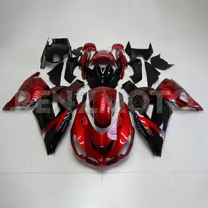 全整流罩适用于Kawasaki ZX14R 2006-2011 Abs塑料注射摩托车车身黑色红色