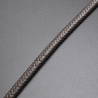 2025 yaklaşık 8*5mm kahverengi düz örgülü deri kordon ip halat için DIY bilezik ve kolye örgülü deri şeritler bilezikler