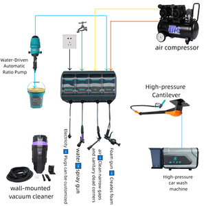 Equipo para Puesto de Lavado de Autos Hidrolavadora de Alta Presión Carrete de Manguera Compresor de Aire Estación de Detallado Automotriz Configuración Completa para Taller Nuevo - Product Image 1