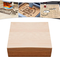 Planches de balsa en tilleul de 3 mm inachevées avec bords lisses Panneaux de bois pour scie à métaux Diy Craft Wood 30X30 cm