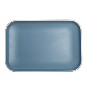 ถาดเสิร์ฟทรงสี่เหลี่ยมผืนผ้า ยี่ห้อ Yangge Art Tableware สีฟ้า ทำจากพลาสติก ไม่แตกหัก เหมาะสำหรับใช้ในบ้าน ใส่ชา กาแฟ เค้ก หรืออาหาร - Product Image 4