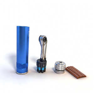 Clé <span class=keywords><strong>à</strong></span> cliquet 1/4 ", ensemble d'outils portables, outils de <span class=keywords><strong>réparation</strong></span> de pneus sans chambre <span class=keywords><strong>à</strong></span> air avec fourchette <span class=keywords><strong>à</strong></span> aiguille, 5 bandes en caoutchouc, kits de <span class=keywords><strong>réparation</strong></span> de vélo multifonctions - Product Image 6