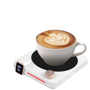 แผ่นรองแก้วอัจฉริยะควบคุมอุณหภูมิ สำหรับใช้ในบ้านและสำนักงาน เหมาะสำหรับกาแฟ/ชา/นมร้อน ที่อุ่นแก้วกาแฟ ปรับอุณหภูมิได้ 9 ระดับ 40-80 องศา ℃ - Product Image 2