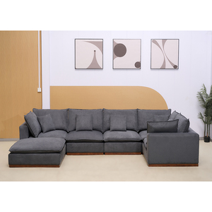 Modern Luxury Grey Down <b>Cloud</b> Bed Easy Combination Modular <b>Cloud</b> Couch Sectional - Product Image 2