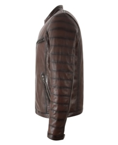 Custom 100% Genuine Brown Wax Nappa Leather <b>Men</b>’s <b>Jacket</b> Material Custom Thickness Private Label OEM Supply Premium Panels - Product Image 2