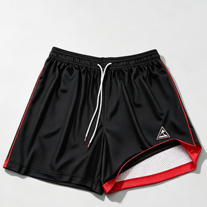 Individuelles Logo 250GSM Schwere Mesh-<span class=keywords><strong>Shorts</strong></span> Hochdichte Atmungsaktive Athletische Basketball-Gym-<span class=keywords><strong>Shorts</strong></span> für Herren - Product Image 5