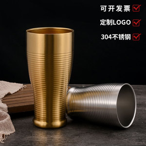 Gobelet isotherme en acier inoxydable 304 à double paroi, couleur or, pour bière, thé, boissons, utilisation en soirée - Product Image 4