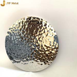 LL254 Hand Hammered Gold and Silver Stainless Steel <b>Sheet</b> 304 316L Decorative Stainless Steel <b>Sheet</b> Hammered Metal - Product Image 4