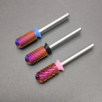 Broca de Carburo de Tungsteno Profesional de 6.6mm 3XC 4XC, Broca Cónica Grande con Punta Redonda, Brocas de Doble Cara para Taladro Eléctrico de Uñas