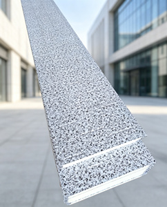 Panneau sandwich <span class=keywords><strong>en</strong></span> PU à grain de <span class=keywords><strong>pierre</strong></span>, métal gravé, insonorisant, écologique, ignifuge, résistant à l'eau, pour atelier, hôpital, façade extérieure - Product Image 1