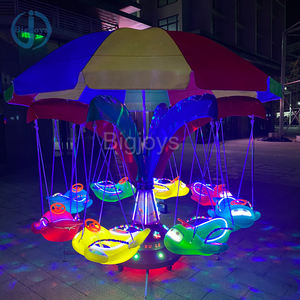 मजेदार बच्चों मनोरंजन पार्क आकर्षण लिफ्ट फ्लाइंग चेयर कारौसेल मिनी फ्लाइंग चेयर कैरोसेल के लिए सवारी - Product Image 3