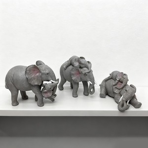 new product parent-child family <b>elephant</b> resin ornament European home <b>decoration</b> living room entrance handicraft <b>decoration</b> - Product Image 1
