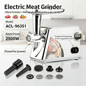 Picadora de Carne Eléctrica con Motor de 2500W, Procesador de Alimentos Multifuncional de Acero Inoxidable para el Hogar - Product Image 4