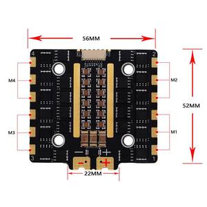 Controlador Electrónico de Velocidad sin Escobillas 4 en 1 de 12S 50A para Modelos de Carreras FPV y Piezas de Aviones RC - Product Image 6