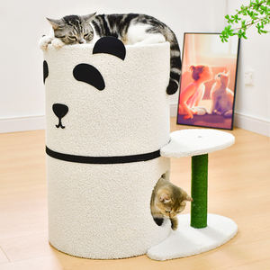 DEKU 3-Tier torre letto per gatti con graffiatura in cartone gatto albero torre Condo mobili Scratch Post per gattini Pet House Play - Product Image 2