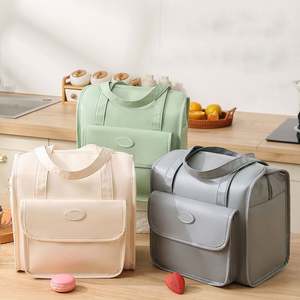 Nouveau sac isotherme à déjeuner avec logo personnalisé, design simple, sac isotherme à déjeuner avec poches latérales pour pique-nique, plage - Product Image 5