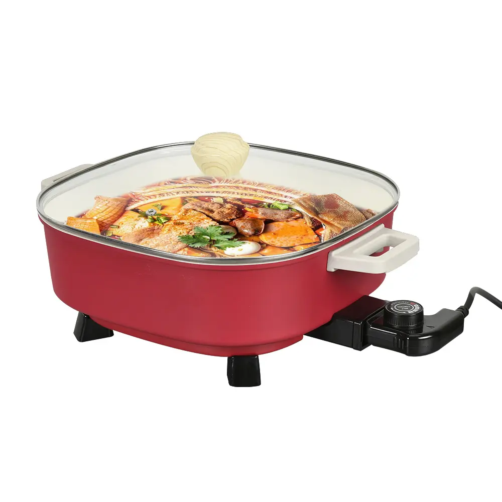 ETL CE CB GS Electric Skillet cooking pot portable Multi-function electric hot pot