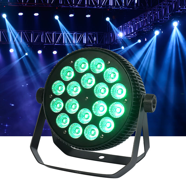 High Power 18X10W RGBW LED Beam Par Light DMX512 Control IP33 Rated CRI90 6000K Daylight Dimmable 18000LM Event Wedding Stage