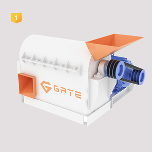 Cổng bán ướt vật liệu máy nghiền ngang loại trục tác động máy nghiền đá hữu cơ máy xay phân bón Máy Nghiền - Product Image 3