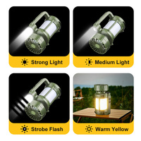 Projecteur solaire 2400mAh Sunlight Charging 4 Modes Ventilateur électrique USB Side Warm Yellow Search Light Outdoor Spotlight