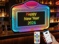 Luz LED para Servicio de Botellas con Control por Aplicación, RGB 7 Colores, Logotipo Personalizado, Letrero Luminoso para Botellas, para Discotecas, Bares y Fiestas