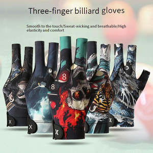 Guantes de <span class=keywords><strong>Snooker</strong></span> Personalizados de 3 Dedos, Duraderos, Antideslizantes y Transpirables, la Elección de Jugadores de Mesa Profesionales para Bolas de <span class=keywords><strong>Snooker</strong></span> y Billar - Product Image 2