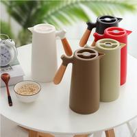 1000ml 1L En Bois Poignée Thermos Thé Café Pot D'eau Chaude Bouilloires Vide Flacons