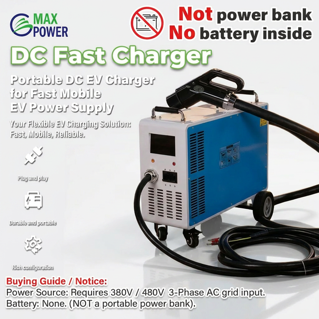 Portable Universal 480V 3 Phase Input Car Dc Fast 7 Kw Ev Charging Battery Charger With Ccs Chademo Outlet Portable Ev Charger